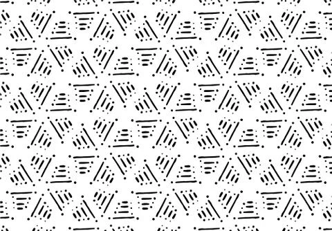 Abstract black and white linear vector background. Stock Illustration