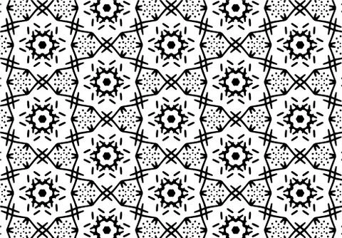 Abstract black and white linear vector background. Stock Illustration