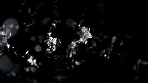 Abstract Black and White Liquid Splashes Texture Background Stock Footage 309547367