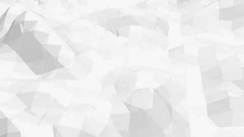 Abstract black and white low poly waving 3D surface as math environment. Grey Stock Footage 76053706
