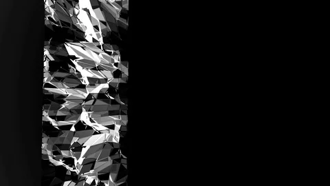 Abstract black and white low poly waving 3D surface as clean backdrop. Grey Stock Footage 76917016