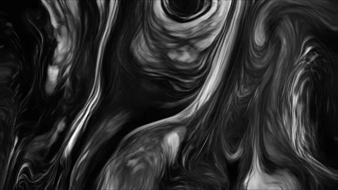 Abstract black and white marble liquid flow has elegant pattern lines. 4K Stock-Footage 295717372