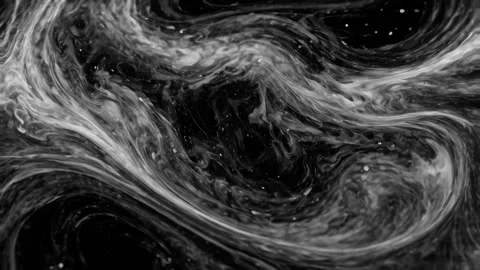 Abstract black and white marble liquid flow has elegant pattern lines. 4K Video stock 295747104