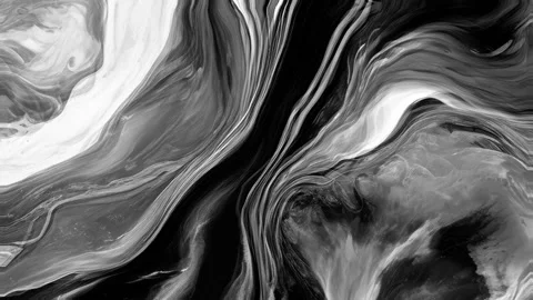 Abstract black and white marble liquid flow has elegant pattern lines. 4K 스톡 동영상 295761081