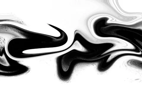 Abstract black and white marble-like ink drawing background. High resolution jpg Stock Illustration