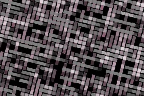 Abstract black and white maze pattern with lines and squares Stock Illustration