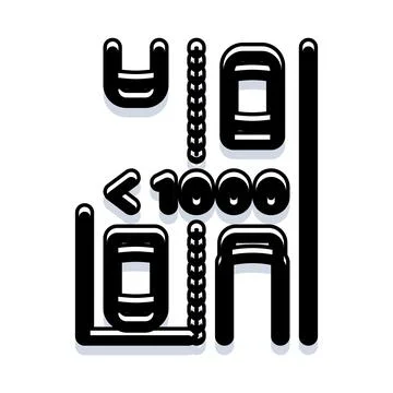 Abstract black and white numbers illustration concept Stock Illustration