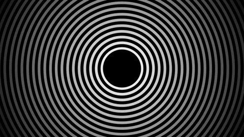 Abstract black and white optical illusion circle loading animation background Stock Footage 343633029
