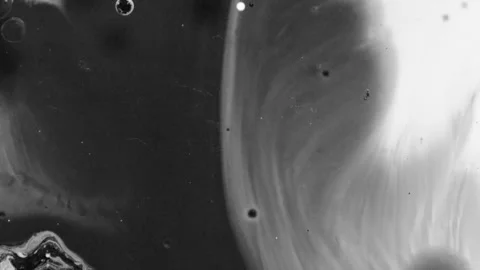 Abstract black and white paint moving background closeup. Stock Footage 345834496