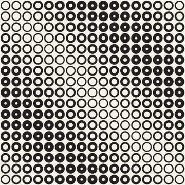Abstract black and white pattern background. Seamless geometric circle half.. Illustrazione stock