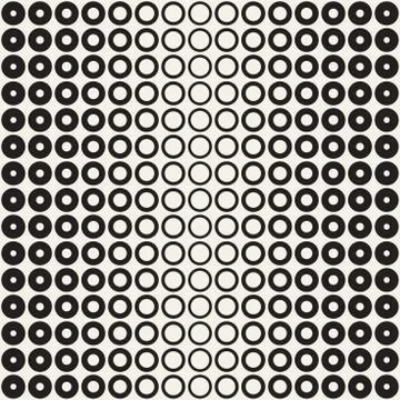 Abstract black and white pattern background. Seamless geometric circle half.. Illustrazione stock