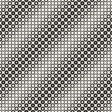 Abstract black and white pattern background. Seamless geometric circle half.. Illustrazione stock