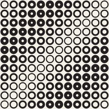 Abstract black and white pattern background. Seamless geometric circle half.. イラスト素材
