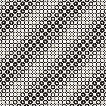 Abstract black and white pattern background. Seamless geometric circle half.. Illustrazione stock