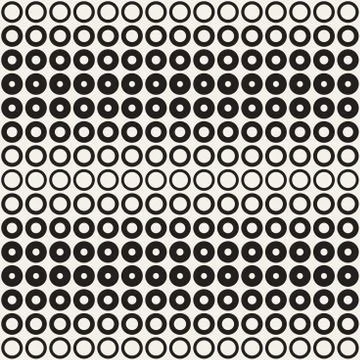 Abstract black and white pattern background. Seamless geometric circle half.. Stock Illustration
