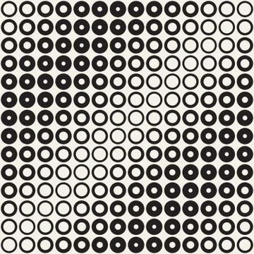 Abstract black and white pattern background. Seamless geometric circle half.. Stock Illustration