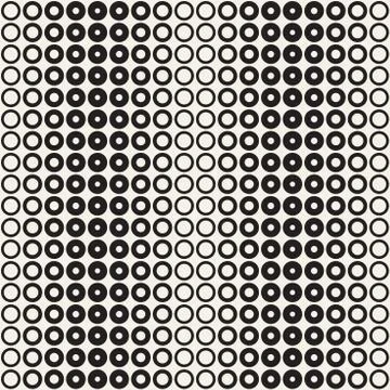 Abstract black and white pattern background. Seamless geometric circle half.. Illustrazione stock