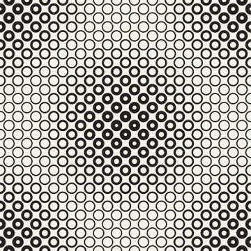 Abstract black and white pattern background. Seamless geometric circle half.. 스톡 일러스트