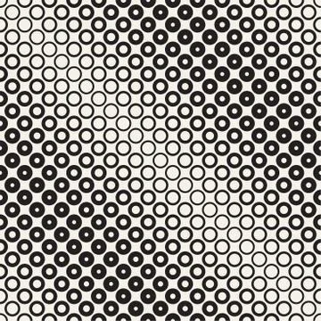 Abstract black and white pattern background. Seamless geometric circle half.. Stockillustratie