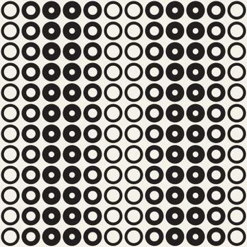 Abstract black and white pattern background. Seamless geometric circle half.. イラスト素材