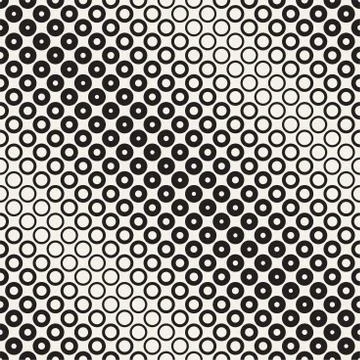 Abstract black and white pattern background. Seamless geometric circle half.. Illustrazione stock