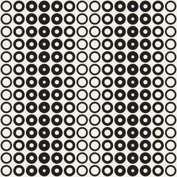 Abstract black and white pattern background. Seamless geometric circle half.. Illustrazione stock