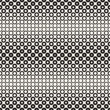 Abstract black and white pattern background. Seamless geometric circle half.. Illustrazione stock