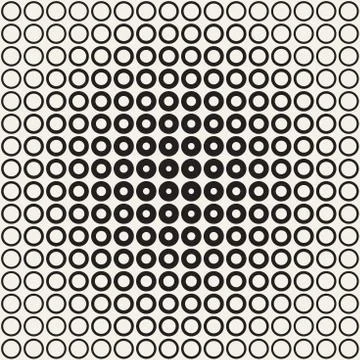 Abstract black and white pattern background. Seamless geometric circle halfto 스톡 일러스트