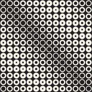 Abstract black and white pattern background. Seamless geometric circle halfto イラスト素材