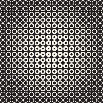 Abstract black and white pattern background. Seamless geometric circle halfto イラスト素材