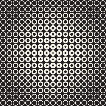 Abstract black and white pattern background. Seamless geometric circle halfto 스톡 일러스트