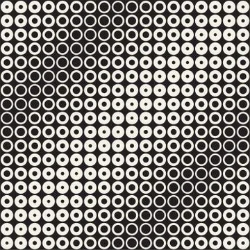 Abstract black and white pattern background. Seamless geometric circle halfto 스톡 일러스트