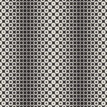 Abstract black and white pattern background. Seamless geometric circle halfto Stock Illustration