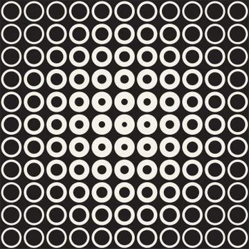 Abstract black and white pattern background. Seamless geometric circle halfto イラスト素材