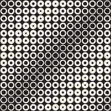 Abstract black and white pattern background. Seamless geometric circle halfto 库存插图