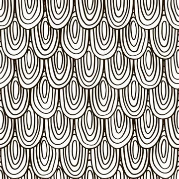 Abstract black and white pattern of scales. Vector pattern. Stock Illustration