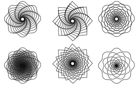 Abstract black and white pattern. On white background. Stock Illustration