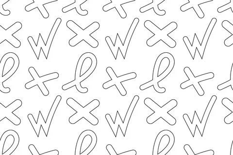 Abstract Black-and-White Pattern with Symbols Illustrazione stock