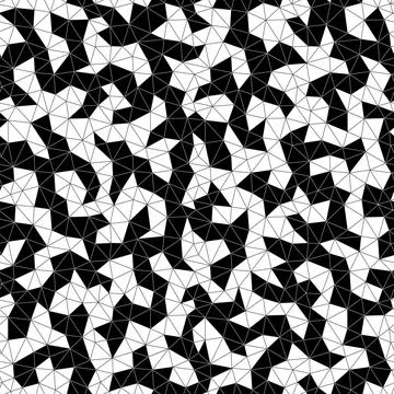 Abstract black and white pattern from triangles vector illustration Stock Illustration