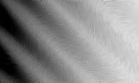 This abstract black and white pattern features wavy lines and gradients Illustration