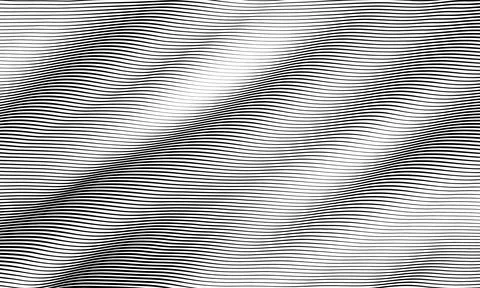 This abstract black and white pattern features wavy lines and gradients Illustration