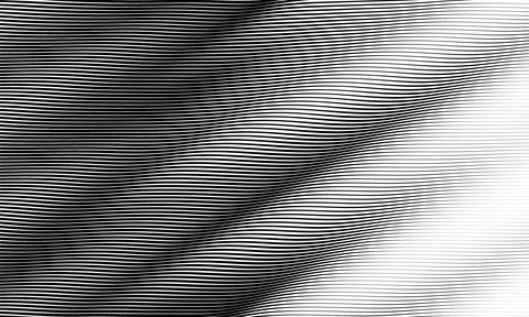 This abstract black and white pattern features wavy lines and gradients Illustration
