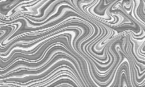 This abstract black and white pattern features wavy lines and gradients Illustration