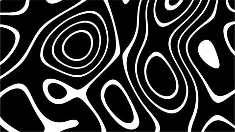 Abstract Black and White Pattern with Organic Lines. 스톡 일러스트