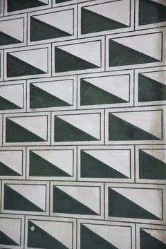 Abstract black and white pattern on the wall Stock Photos