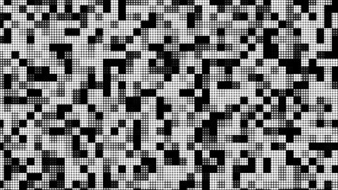 Abstract Black and White Pixelated Halftone Pattern for Modern Designs Stock-Footage 296262691