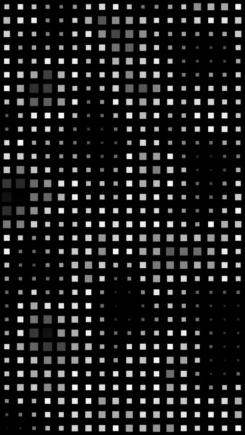 Abstract black and white random pulsating tiles geometric animated background Stock Footage 303659188