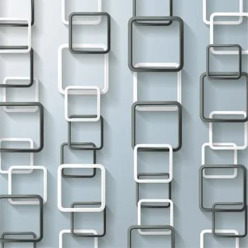 Abstract black and white rectangle chains Illustrazione stock