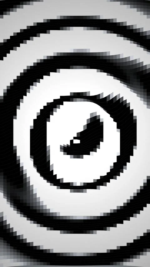 Abstract black and white ripple pattern background animation for modern desig Stock Footage 345492214