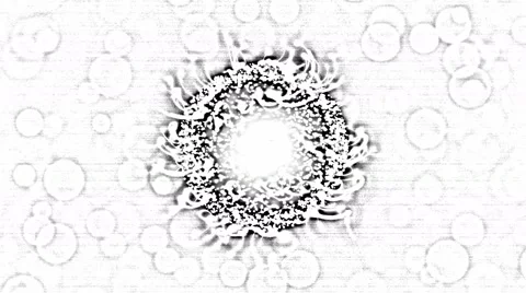 Abstract Black and White Rotating Sphere Animation - Loop Stock Footage 66965227